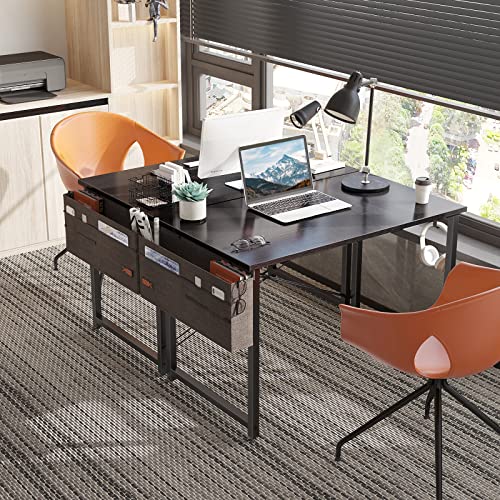 ODK Computer Writing Desk - Sturdy Home Office PC Table with Storage