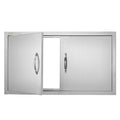 VEVOR 34x19 Inch BBQ Access Door | Stainless Steel Double Kitchen Door