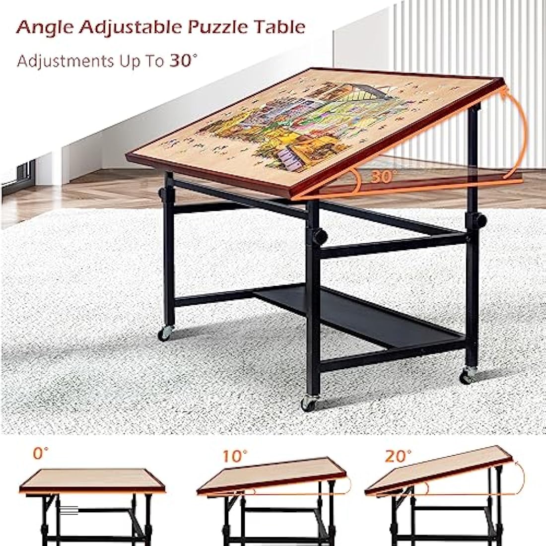 Lavievert 1500 Piece Jigsaw Puzzle Board – Adjustable Tilting Table
