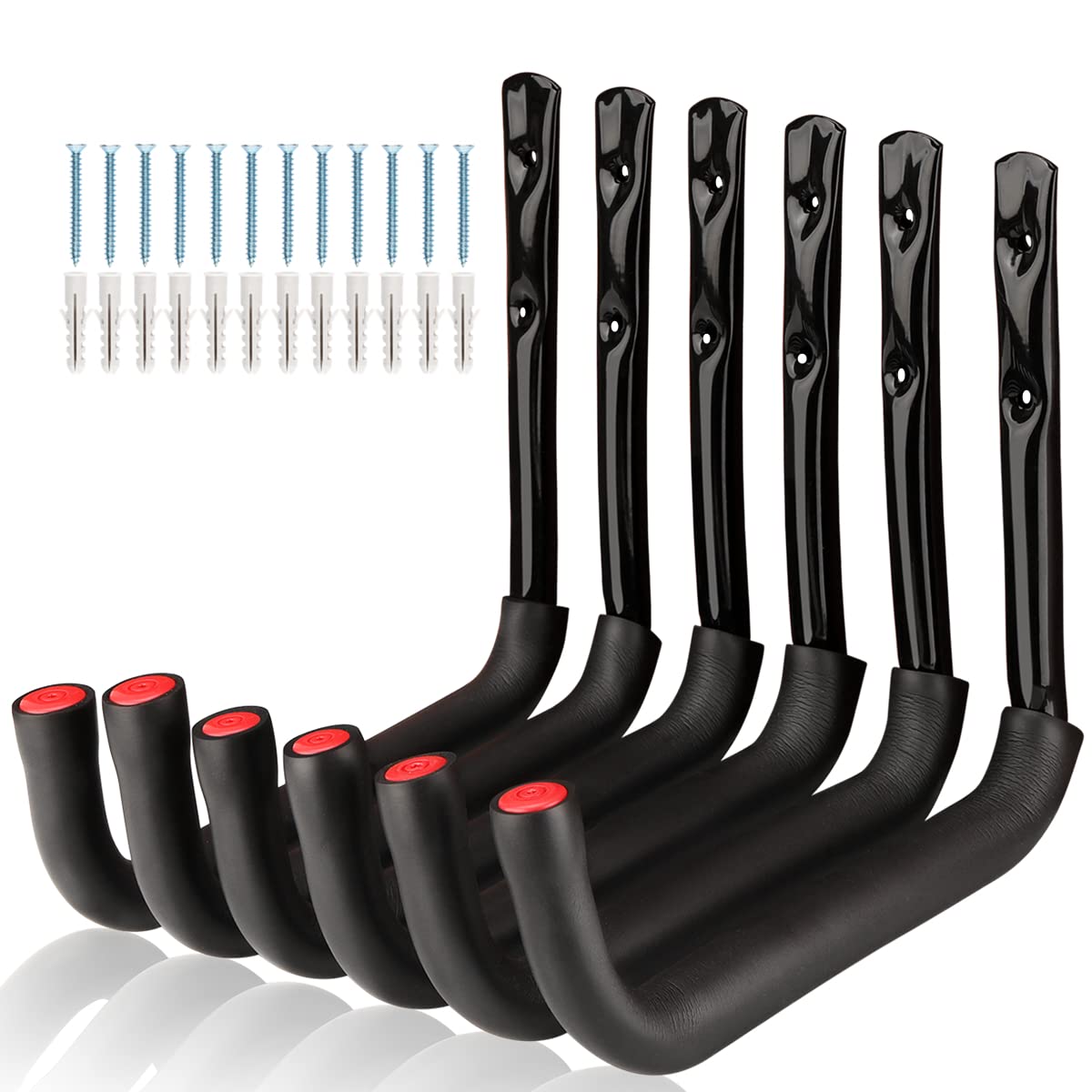 Heavy Duty Garage Ladder Hooks – 6 Pcs Wall Mount Hangers
