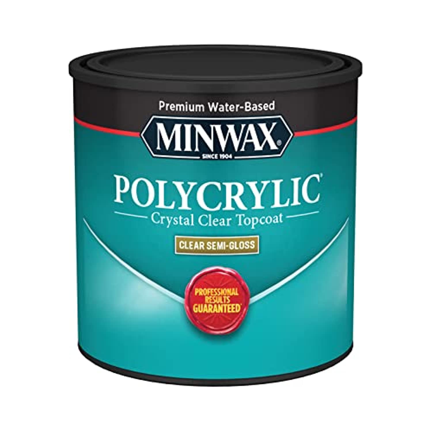 Minwax Polycrylic Protective Wood Finish - Semi-Gloss, Clear, 0.5 Pint