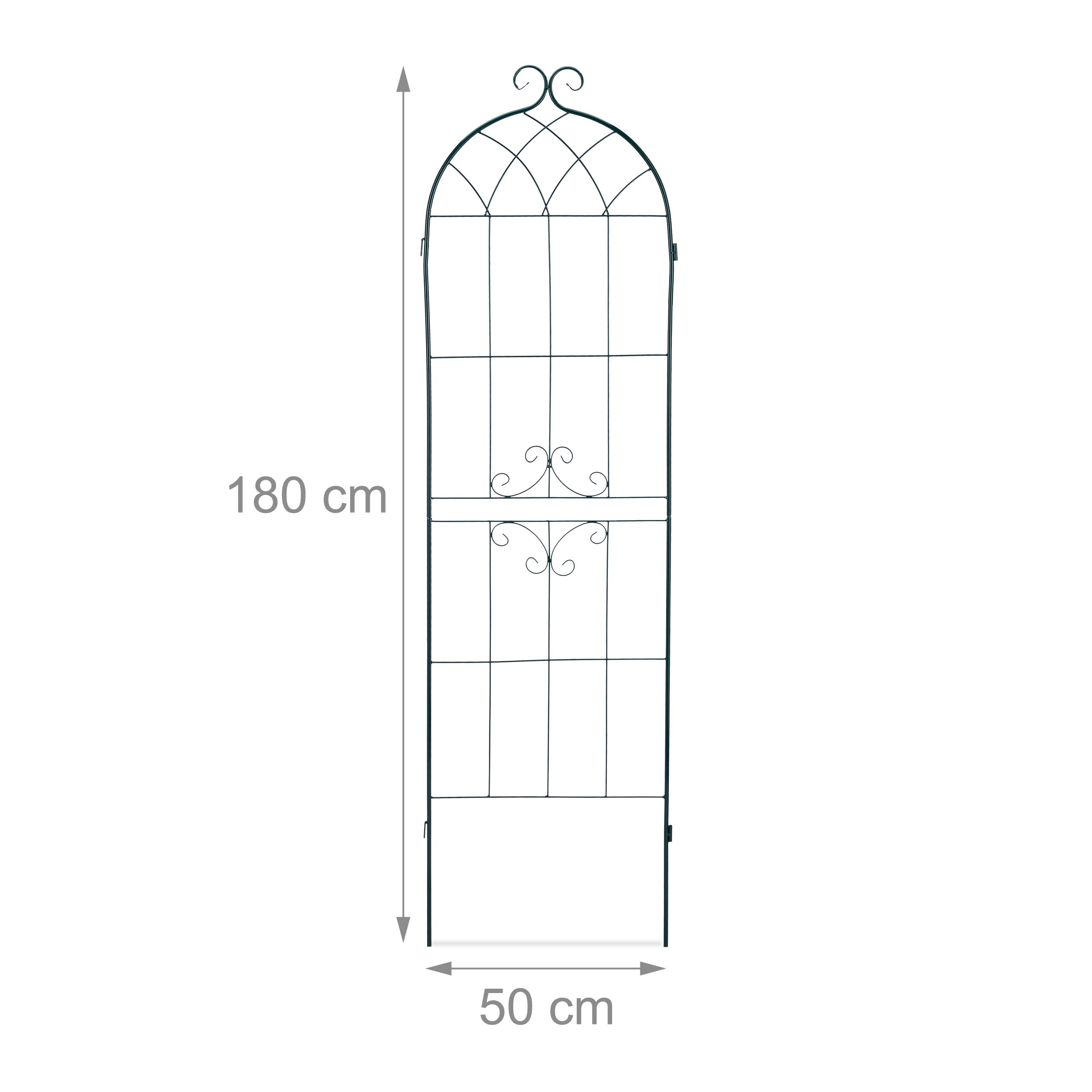 Relaxdays Metal Garden Trellis Set of 2 – 180x50cm Dark Green Lattice