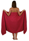 Extra Large Bath Sheet – 100x200cm 600GSM Terry Cotton Red