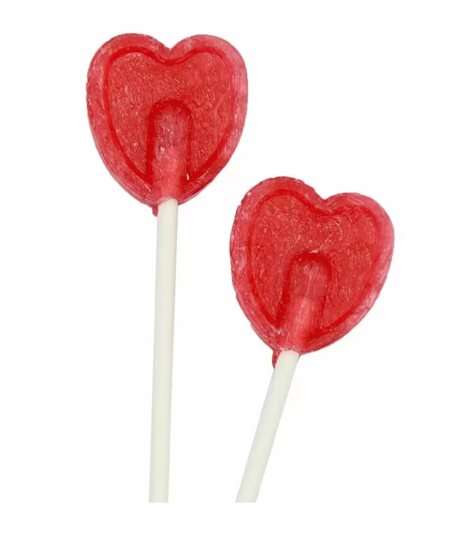 Cherry Heart Lollipops – Bulk Party Candy (50 Pack)