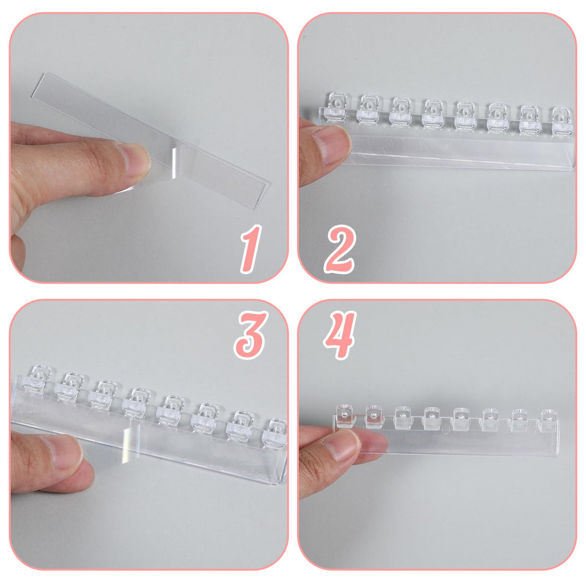 12Pcs Necklace Holder Wall Mounted, Acrylic Necklace Organizer with 8 Hooks - image 3