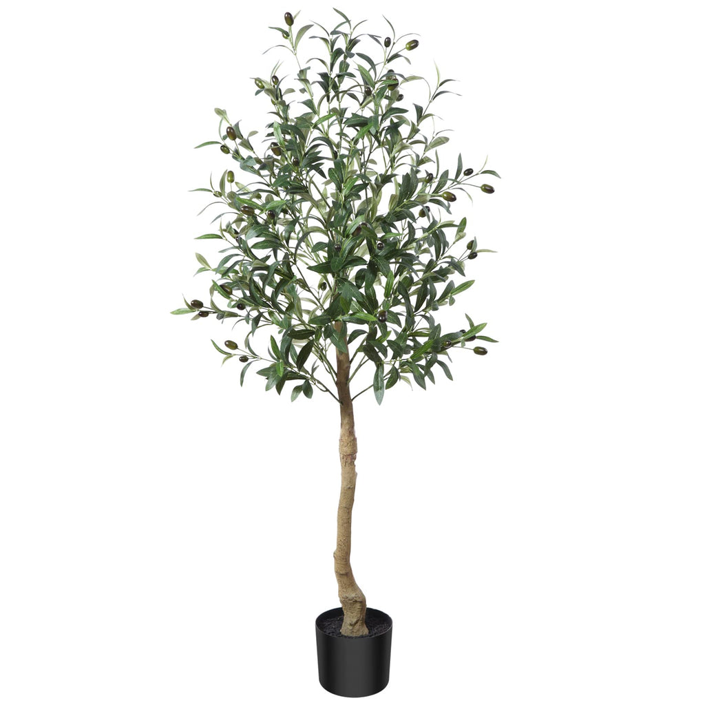 CROSOFMI 120cm Artificial Olive Tree | Tall Faux Silk Plant for Home Decor