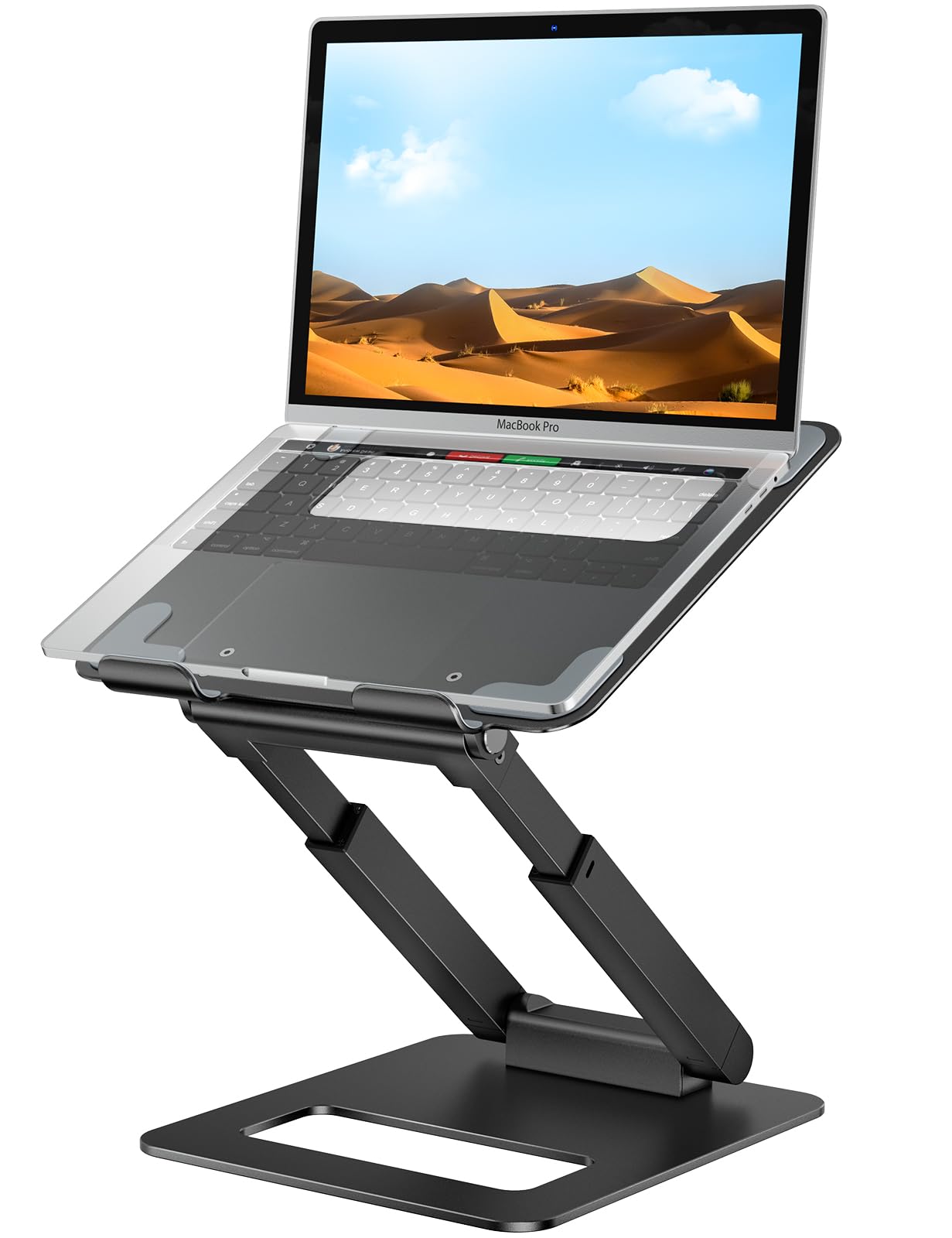 Jolof Store Ergonomic Laptop Stand – Adjustable Aluminum Riser, Black