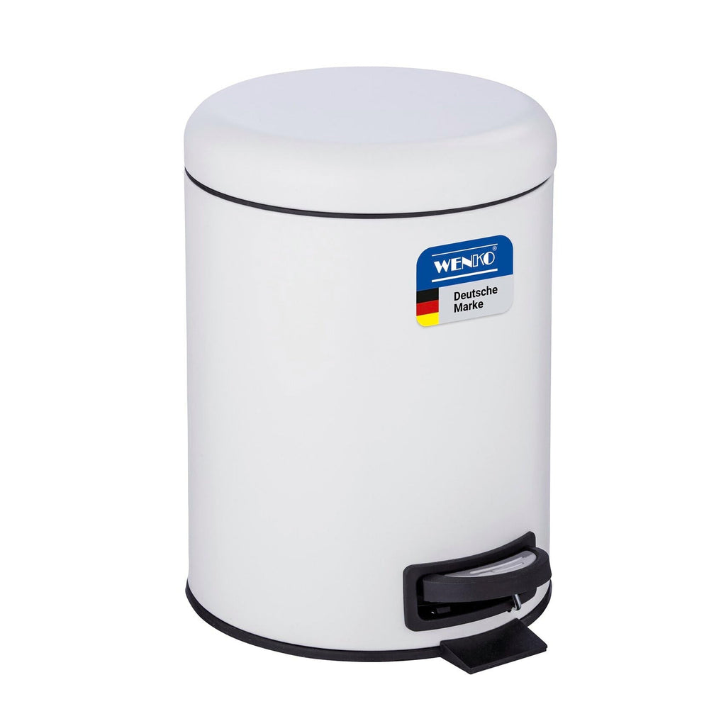 WENKO Leman Cosmetic Pedal Bin White 5 L - image 1