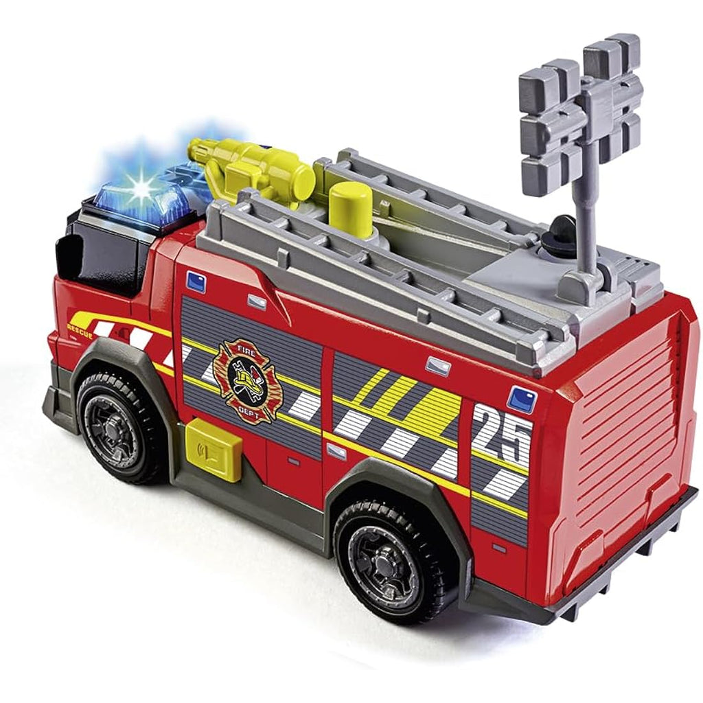 Majorette Fire Truck Toy – 15cm Land Rover with Water Spray & Siren
