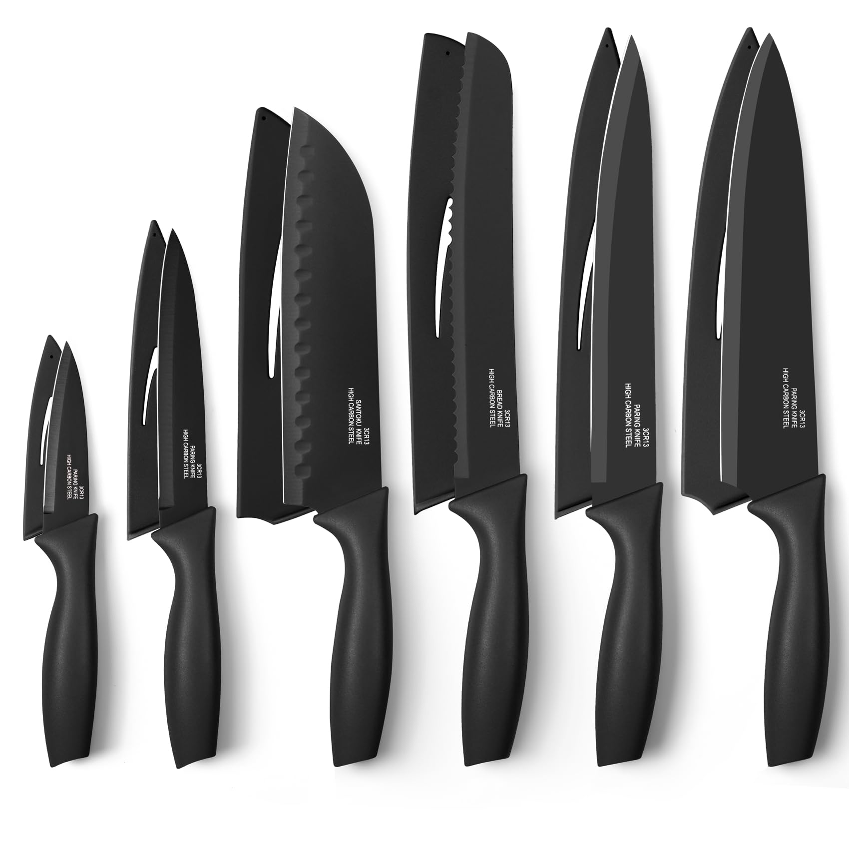Homikit 6-Piece Kitchen Knife Set | Non-Stick Stainless Steel Cutlery