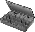 Gbivbe 24 Grids Extra Large Plastic Craft Storage Box, Black Plastic Organizer Container Compartment Bead Storage Box with Adjustable Dividers for - image 1