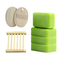 Jolof Store Tea Tree Soap - 4 Pcs Natural Acne Cleanser with Loofah & Dish