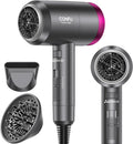 CONFU 1800W Ionic Hair Dryer – Lightweight Blow Dryer with Diffuser, Grey