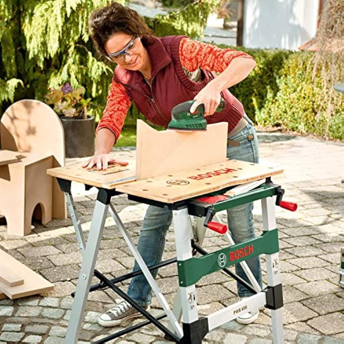 Bosch PWB 600 Folding Workbench | Bamboo Surface & 200kg Capacity