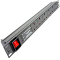 kenable 6 Way UK PDU - 19 Inch 1U Rack Mount Surge Protected Power Strip