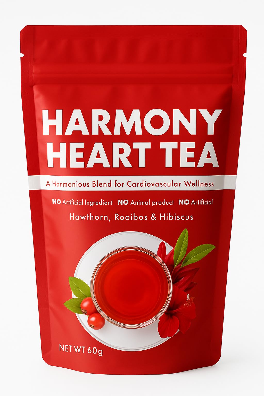 Zyzven Naturals Harmony Heart Herbal Loose Leaf Tea - 60g Caffeine-Free