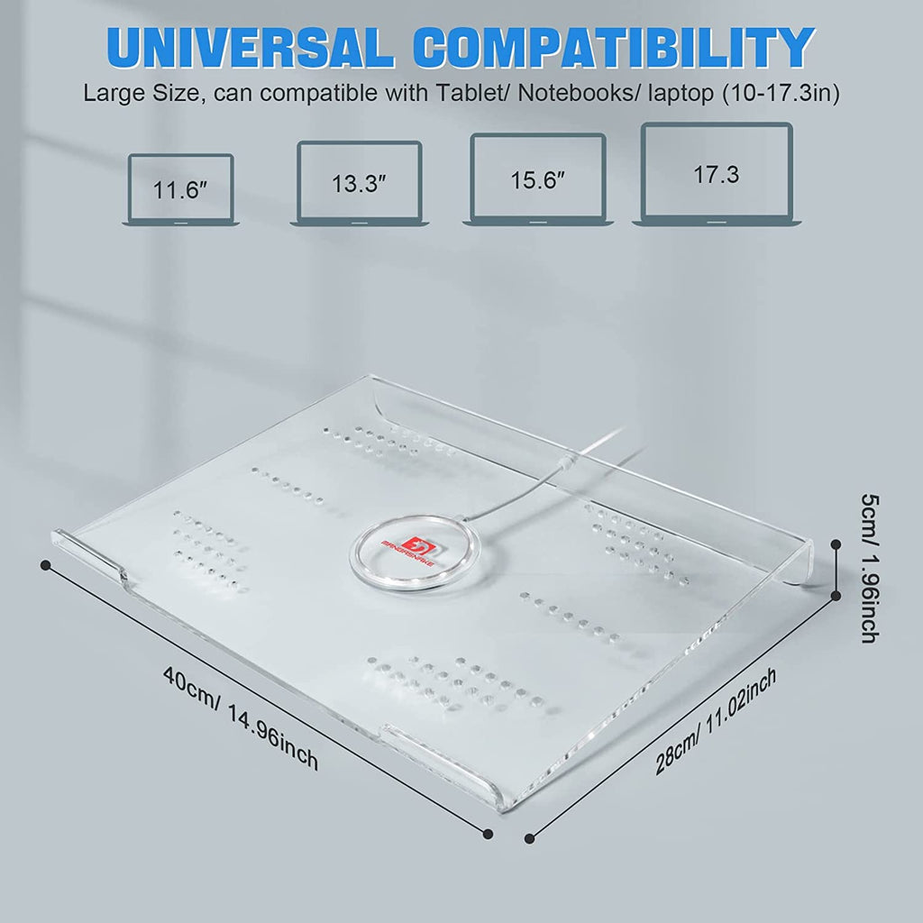 MAMBASNAKE Laptop Riser for Desk, Clear Acrylic Laptop Stand, Ergonomic Computer Stand for Laptop - image 2