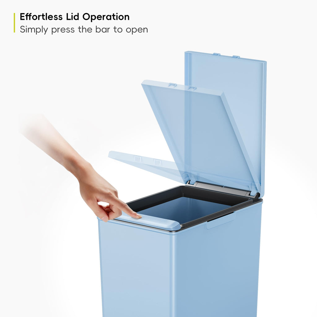 EKO Morandi 40L Touch Recycling Bin – Titanium Blue Modular Kitchen Bin
