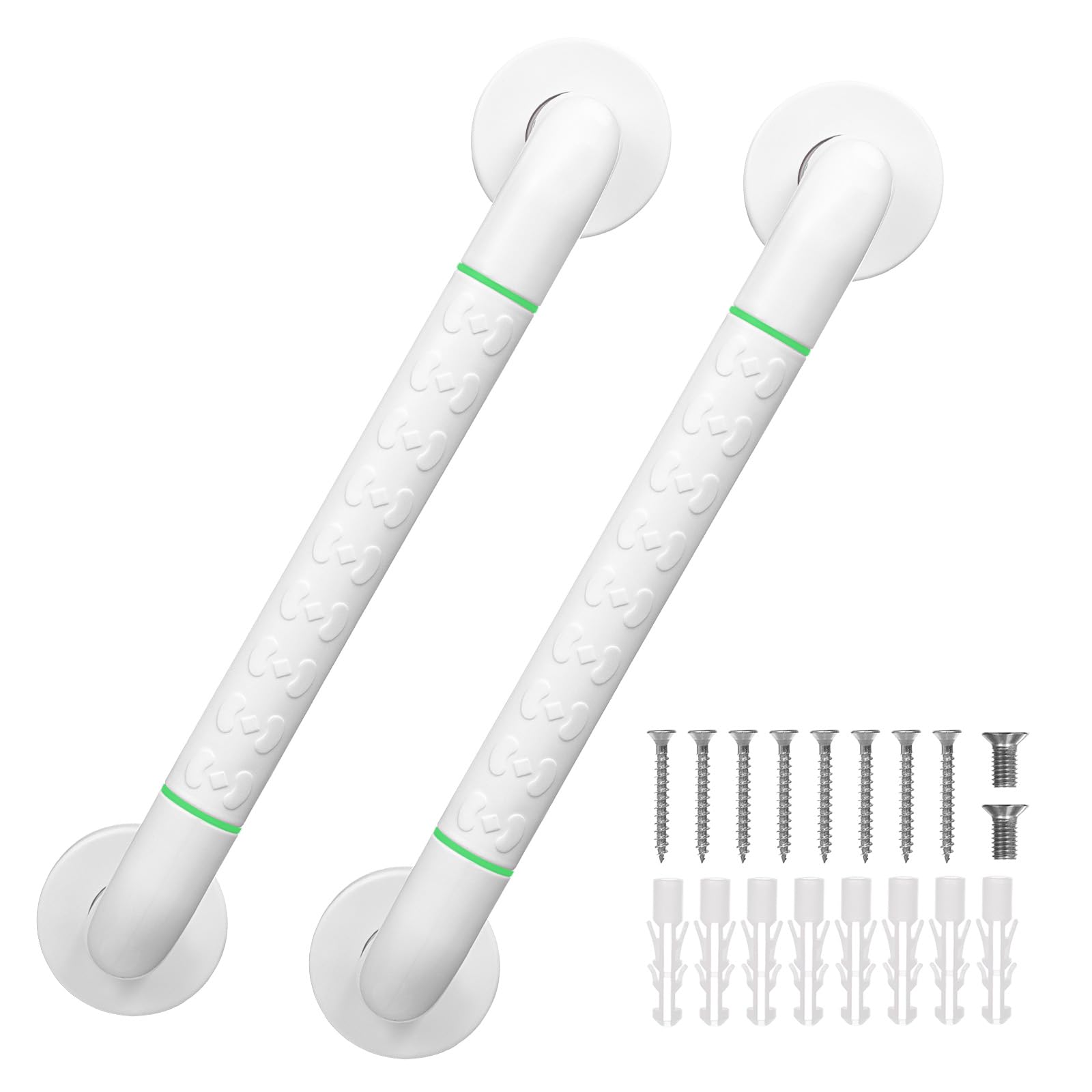 Fanwer 2PCS Stainless Steel Bath Grab Rails | 40CM Anti-Slip Shower Handle