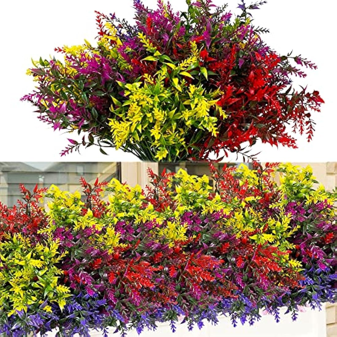 Jolof Store 16 Bundles UV Resistant Artificial Lavender Flowers