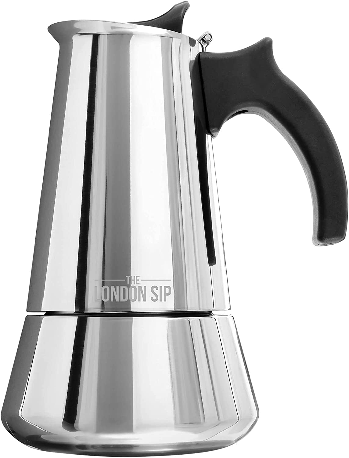 The London Sip Stainless Steel Moka Pot – 6 Cup Induction Espresso Maker