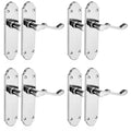 XFORT Richmond Scroll Lever Latch Door Handles - Polished Chrome (4 Pairs)