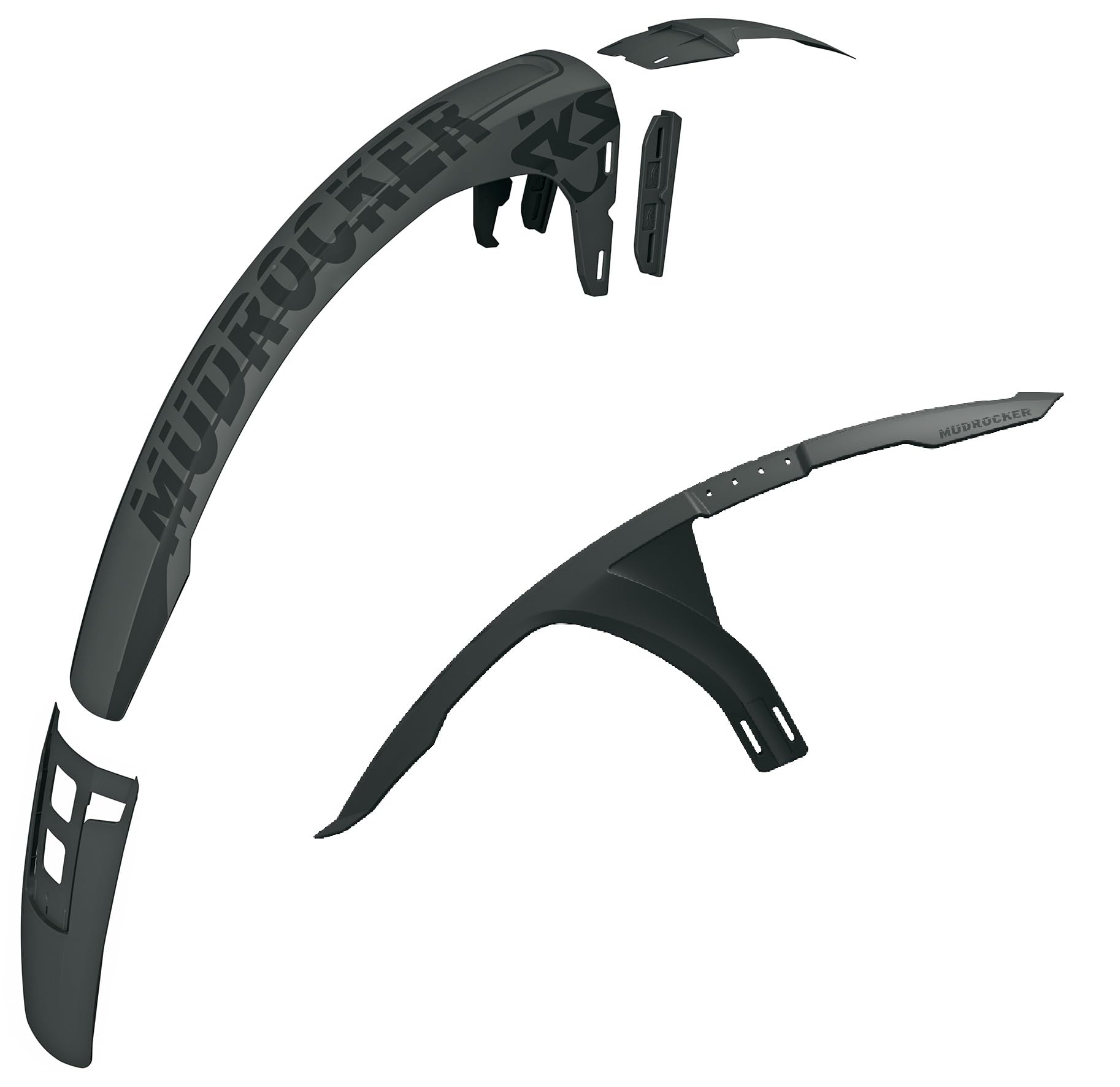 SKS GERMANY MUDROCKER MTB Mudguard Set | Impact-Resistant Plastic – Black
