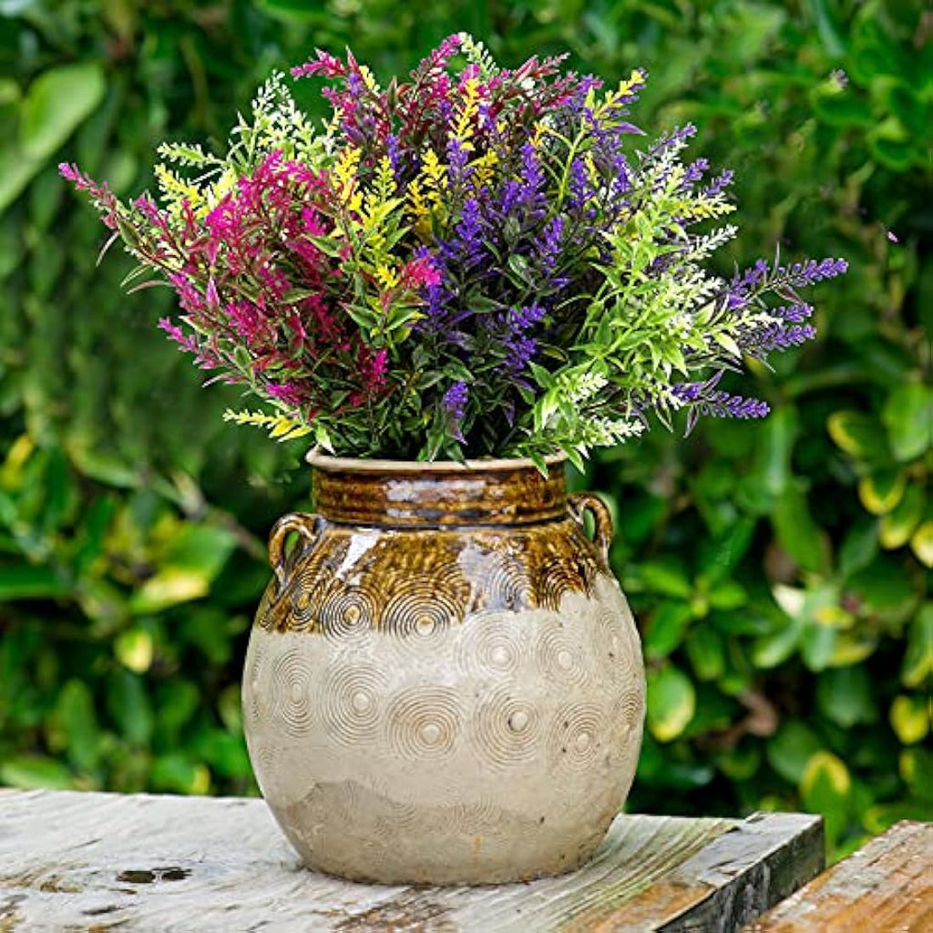 Xinnun 24 Bundles Artificial Flowers – UV Resistant Faux Lavender Plants