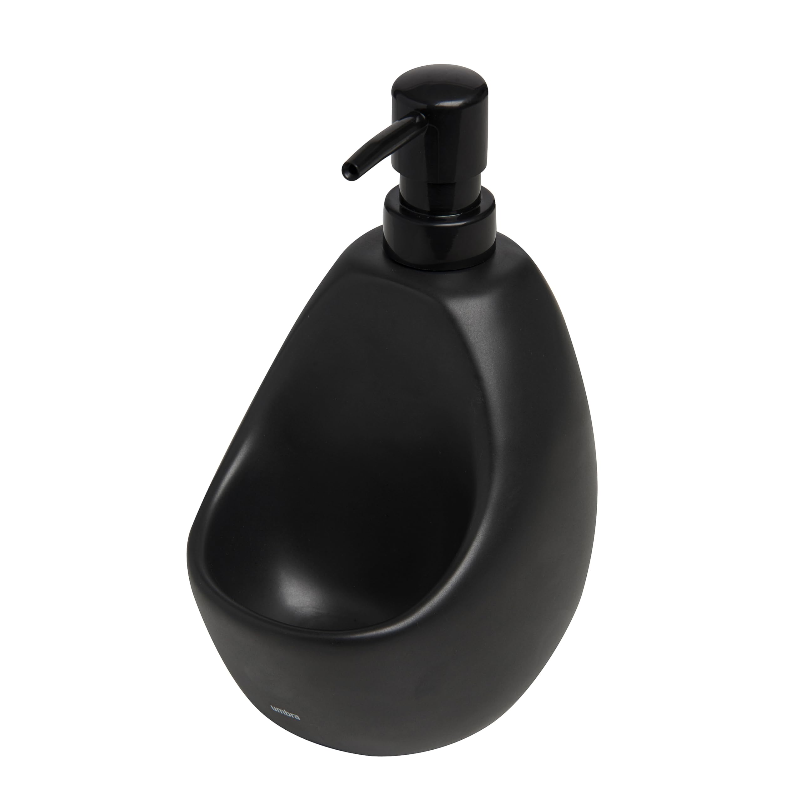 Umbra Joey Soap Pump and Scrubby Holder – Black High-Gloss Dispenser