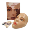 3D Silicone Makeup Practice Face Mannequin with Brushes