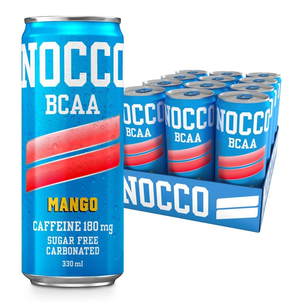 NOCCO BCAA Sugar Free Energy Drink – Mango Del Sol – 12 x 330ml