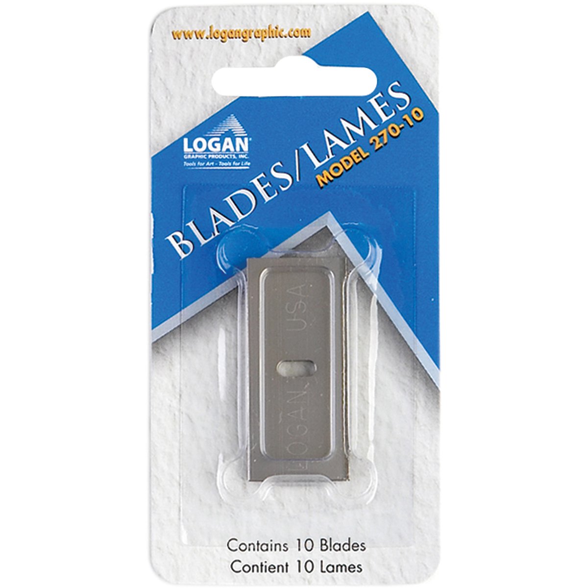 Logan 270-10 Replacement Mat Cutter Blades - No. 270 (10 Pieces)
