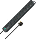 Brennenstuhl Primera-Line 8-Way Extension Lead | Power Strip - Black