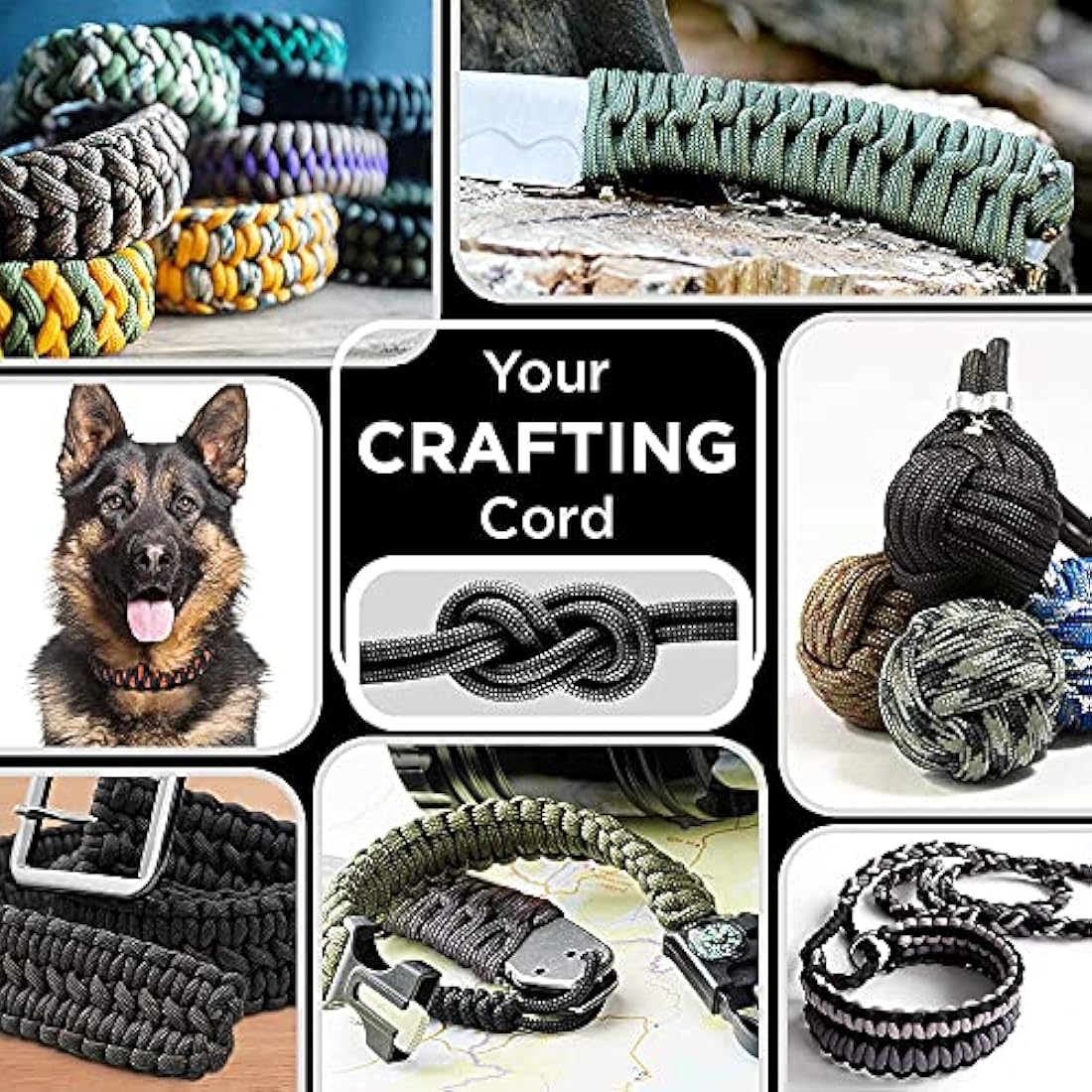 TECEUM 550lb Paracord – 4mm Nylon Tactical Survival Rope for Camping