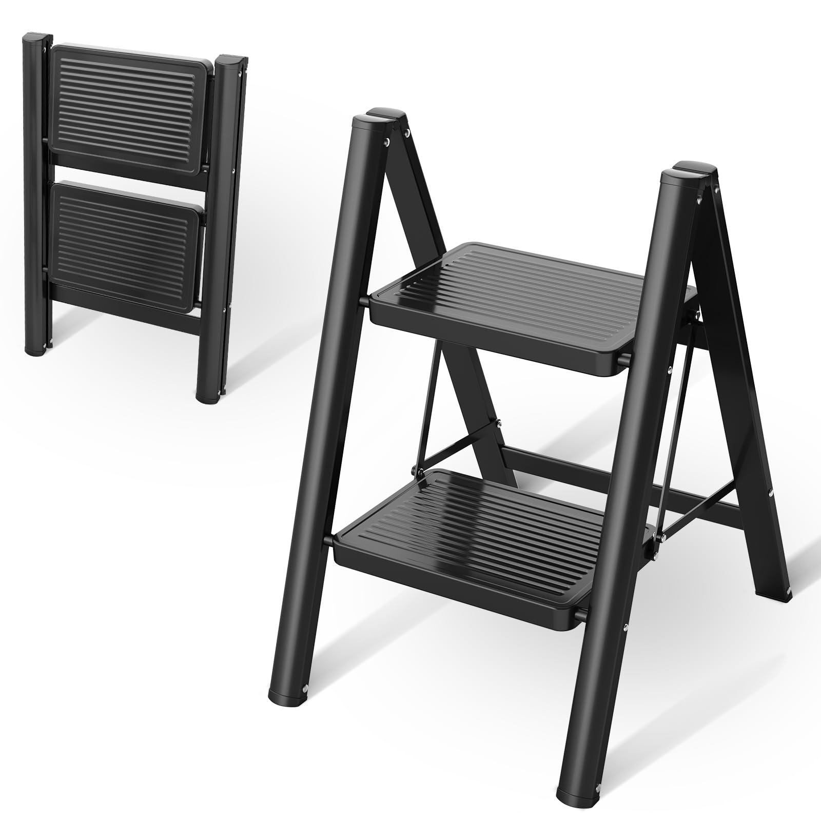 Jolof Store 2-Step Foldable Ladder – Non-Slip Heavy Duty Step Stool