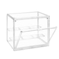 TSKDKIT Acrylic Display Case with Removable 2-Tier Shelves, Clear Display Box Dustproof Display Case with Openable Door for Figures, Models & Crafts