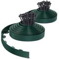 VOUNOT 40m Flexible Garden Edging Border | Green Plastic Lawn Path
