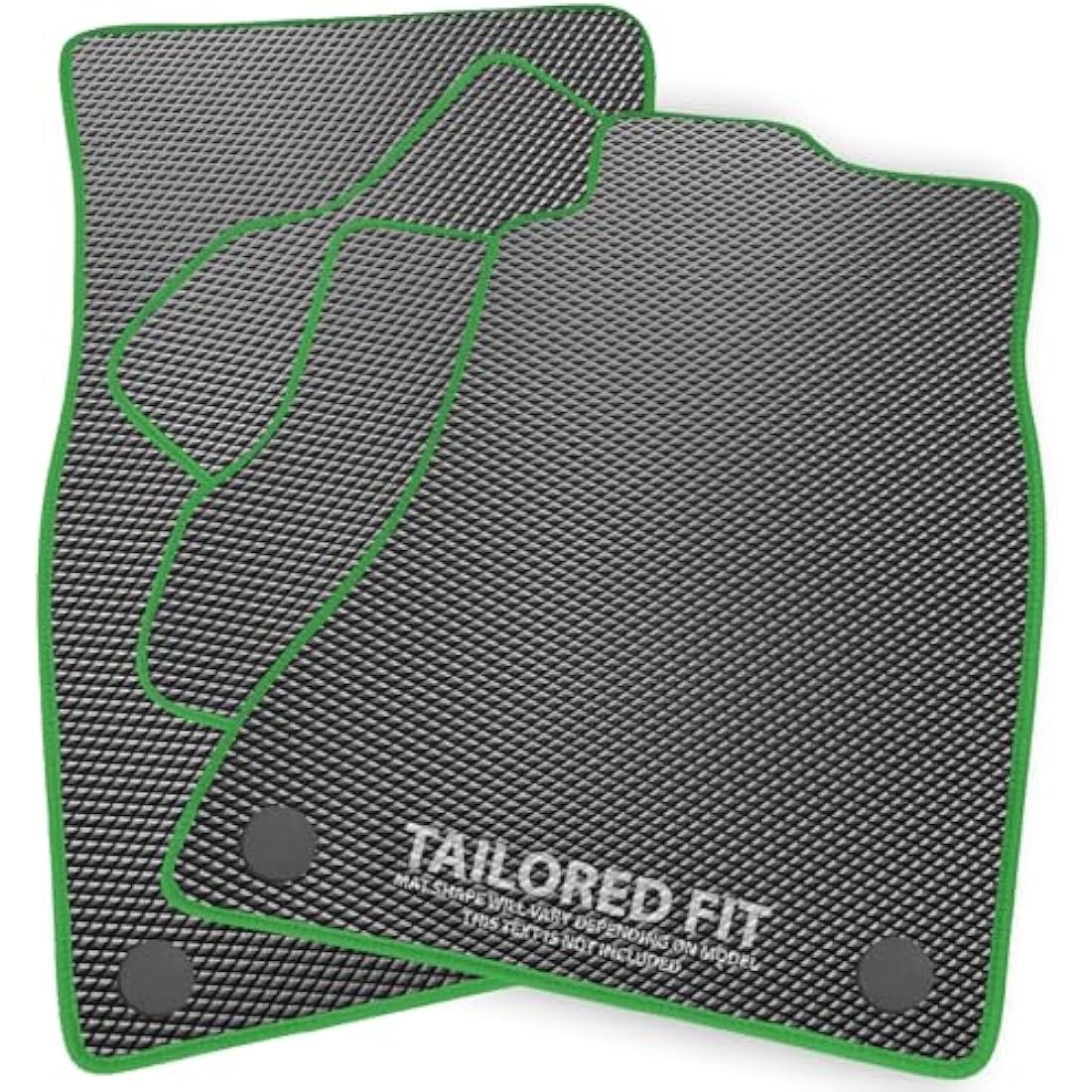 Jolof Store Volvo XC40 2018+ Rubber Car Mats – Luxury Diamond Green Trim