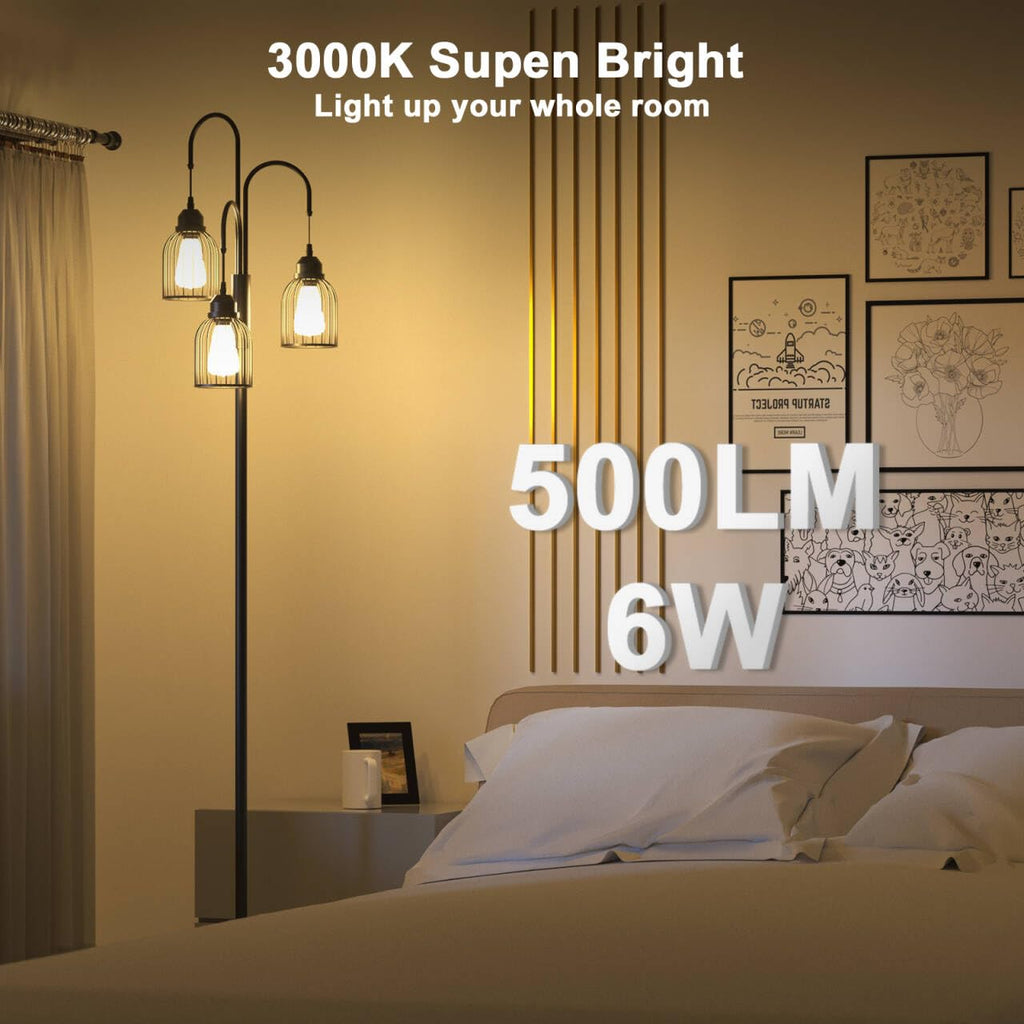 Jolof Store Industrial Floor Lamp – 190cm Dimmable Tree Lamp with 3 Bulbs