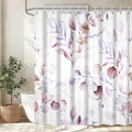 Uiiooazy Eucalyptus Floral Shower Curtain | Waterproof Polyester Fabric