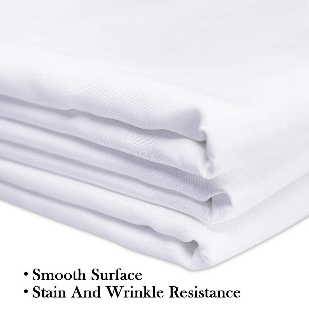 Kapwall 6-Pack White Round Tablecloths – 90 Inch Wrinkle-Resistant Polyester