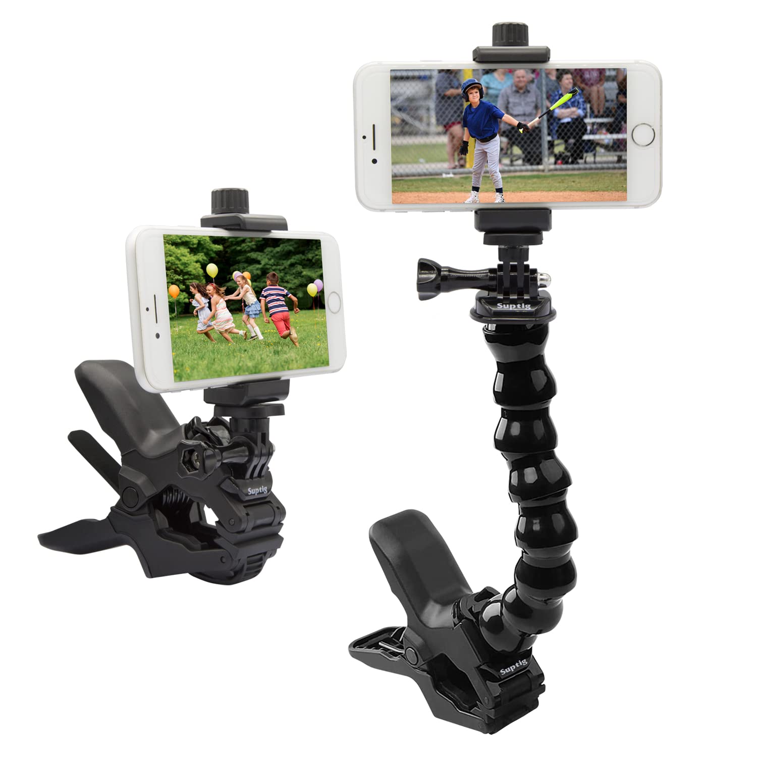 Suptig Gooseneck Phone Holder – Desk Clamp Mount for iPhone 16/15 Pro