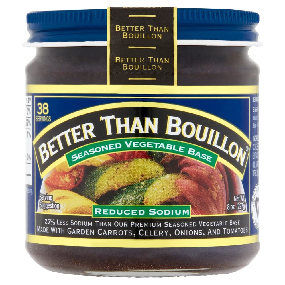 Better Than Bouillon Reduced Sodium Vegetable Base – 8 oz Glass Jar