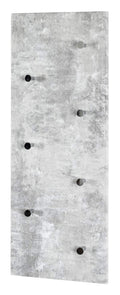 HAKU Möbel Modern Wall Wardrobe – Concrete Optic & Chrome MDF - 80cm