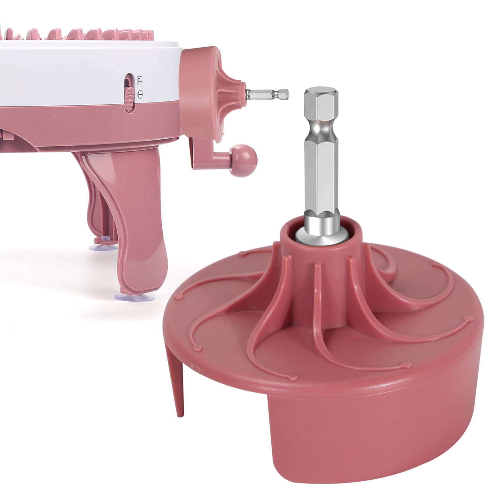 Knitting Machine Adapter with 1/4" Hex Bit for 22/40/48 Needles