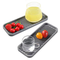 Kitchen Bathroom Sink Sponge Soap Organiser Holder Tray Silicone, 2 Pcs - image 1