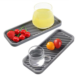 Kitchen Bathroom Sink Sponge Soap Organiser Holder Tray Silicone, 2 Pcs - image 1