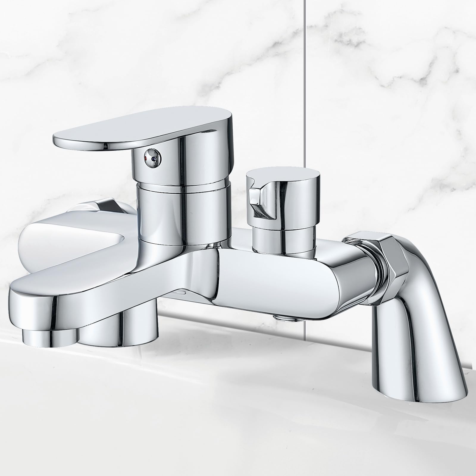 Jolof Store Modern Bath Shower Mixer Tap | Chrome Solid Brass Monobloc