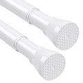 2-Pack White Tension Rods – 70-130cm Extendable Shower Rail