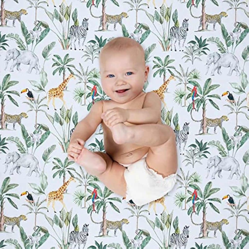 Baby Splash Mat – Waterproof Non-Slip Tropical Jungle